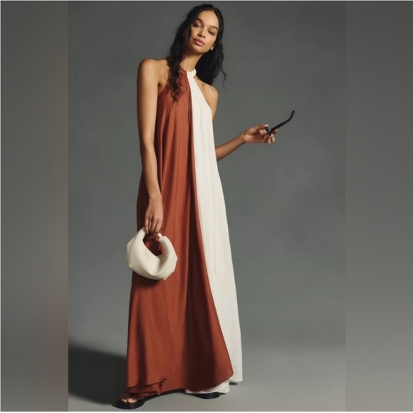 Let me Be Dresses & Skirts - Let me be color block dress. Copper and cream color